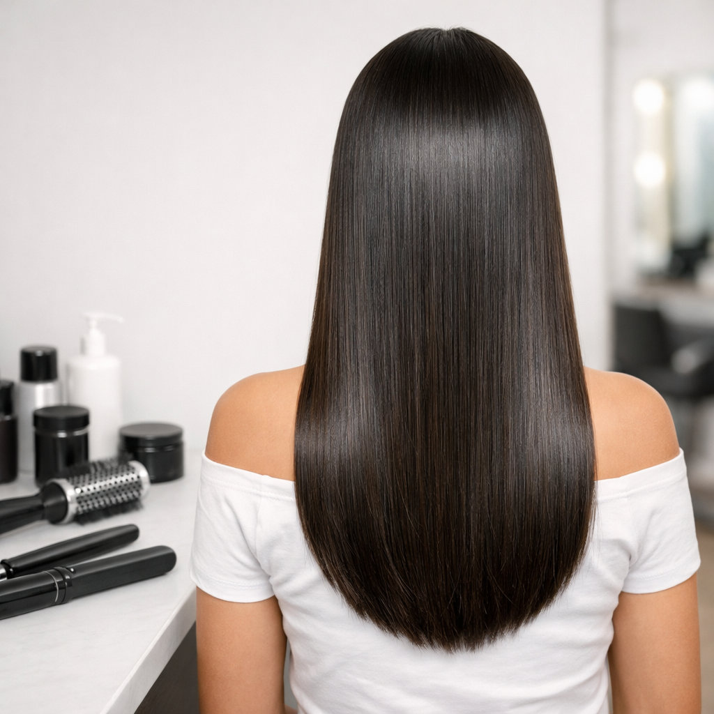 Bella's Hair Salon expert Japanese hair straightening treatment for smooth, manageable hair